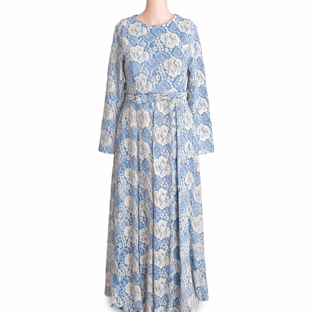 2MOON Womens Maxi Belted Floral Dress Size 40 NWT - Picture 2 of 8